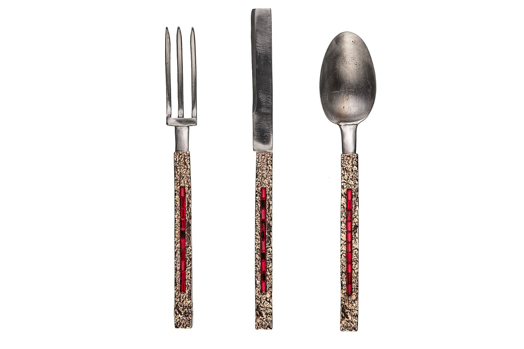 Set of cutlery ‘Enameled Attilla’  Roberto  Baciocchi pic-3