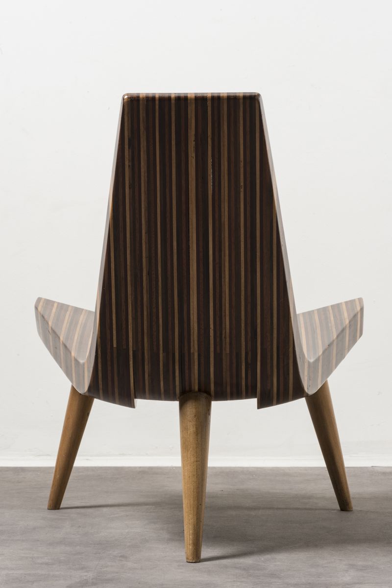 Low chair 'Three legged'  Joaquim Tenreiro pic-4