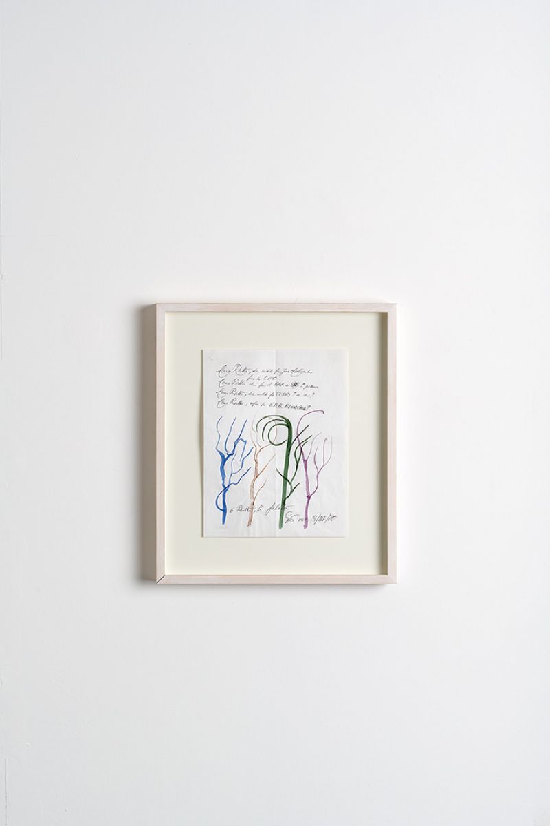 Autograph letter with polychrome drawings Gio Ponti pic-1