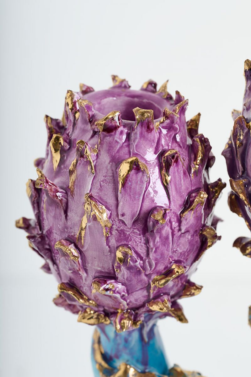 Artichoke Candleholder Lola Montes  pic-4