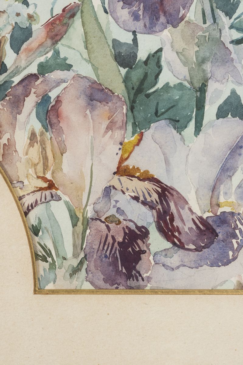 Dipinto ad acquarello raffigurante dei fiori Nilufar Vintage Collection  pic-3