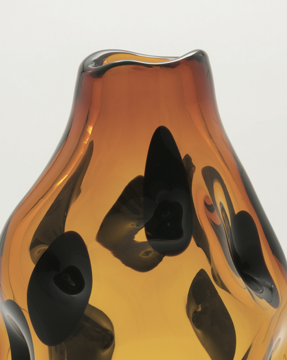 Vaso Reperto ‐ ambra con pois neri Domitilla Harding pic-3