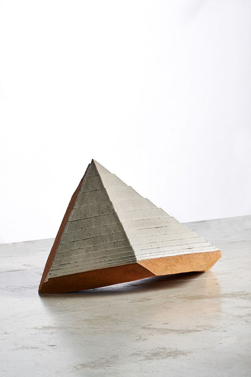 Sculpture Geometric shape (Pyramid)  Carlo Zauli pic-3