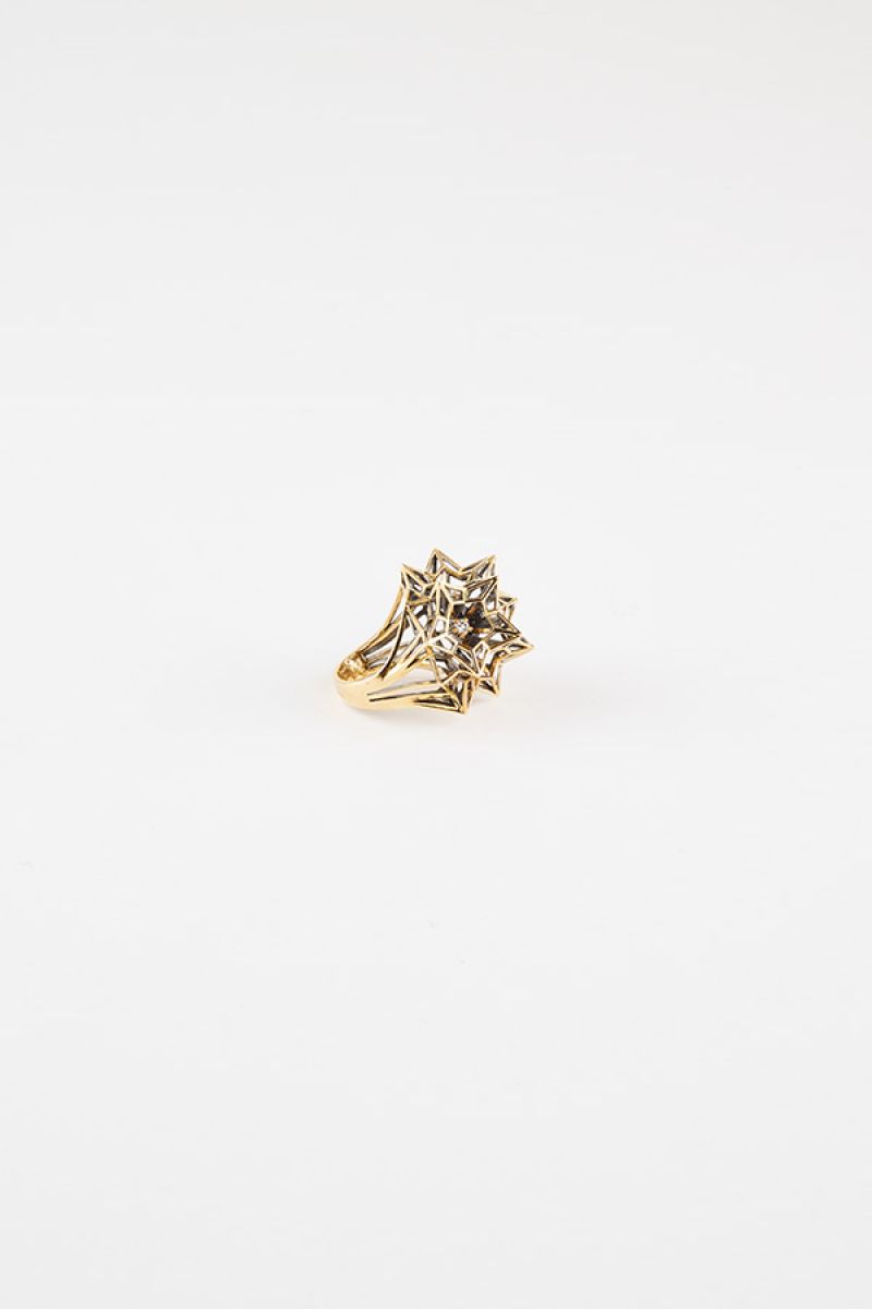 Ring Helix Frame 18k gold with diamond John  Brevard pic-5