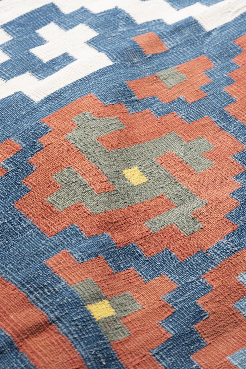 Tappeto Dhurrie | 473 x 424 cm Antique carpet - India  pic-4