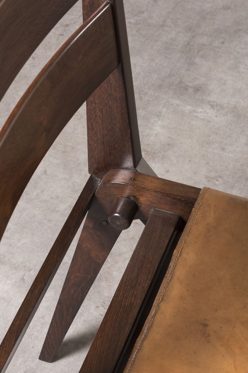 Two MASP chairs ‐ Folding and stackable chairs Lina Bo Bardi, Giancarlo Palanti: Studio d'Arte Palma  pic-4