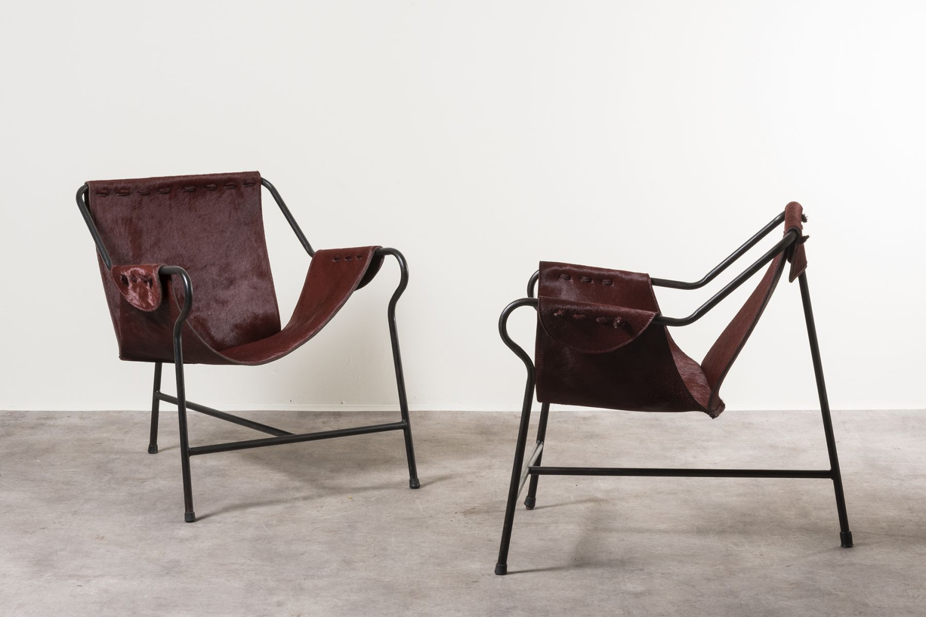 Pair of Tripé armchairs Lina Bo Bardi, Giancarlo Palanti: Studio d'Arte Palma  pic-1