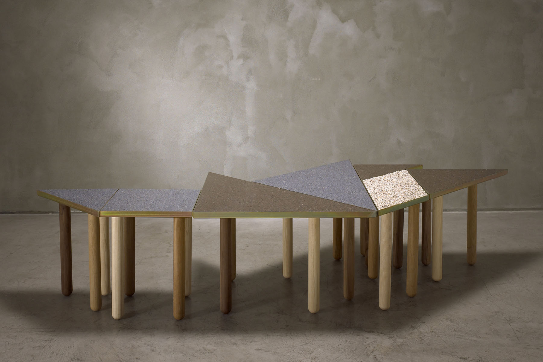 'Tangram' set of low tables Martino Gamper pic-3
