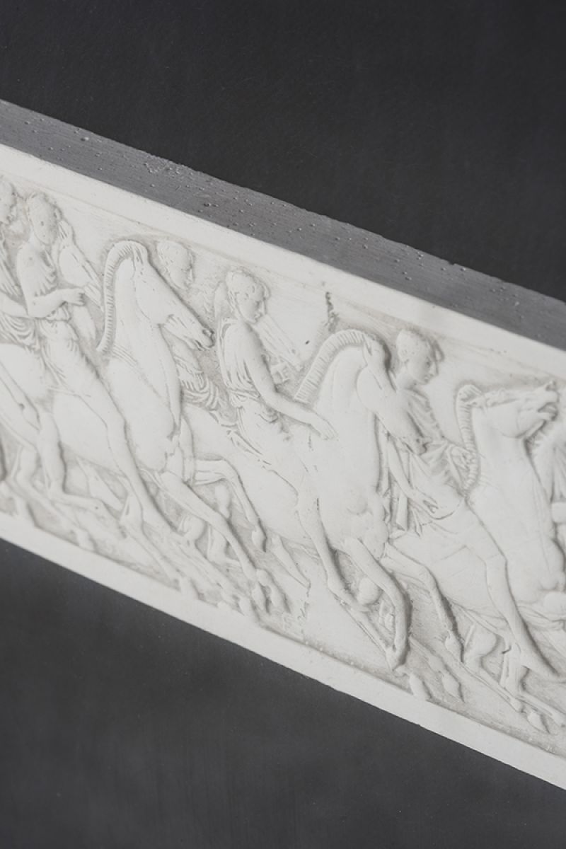 Four artworks with plaster bas-reliefs depicting ancient friezes Nilufar Vintage Collection  pic-3