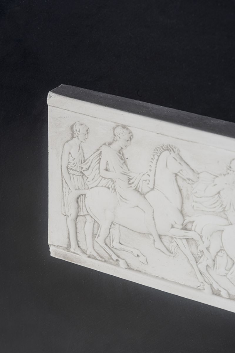 Four artworks with plaster bas-reliefs depicting ancient friezes Nilufar Vintage Collection  pic-6