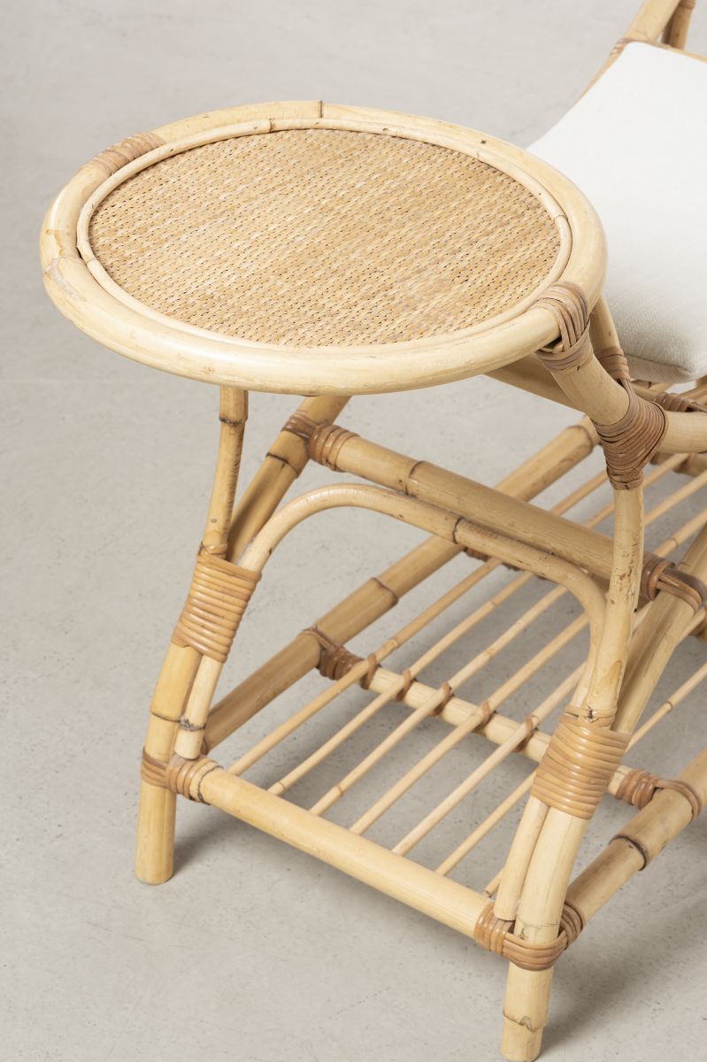 Pair of rattan seats with table Other vintage designers  pic-4