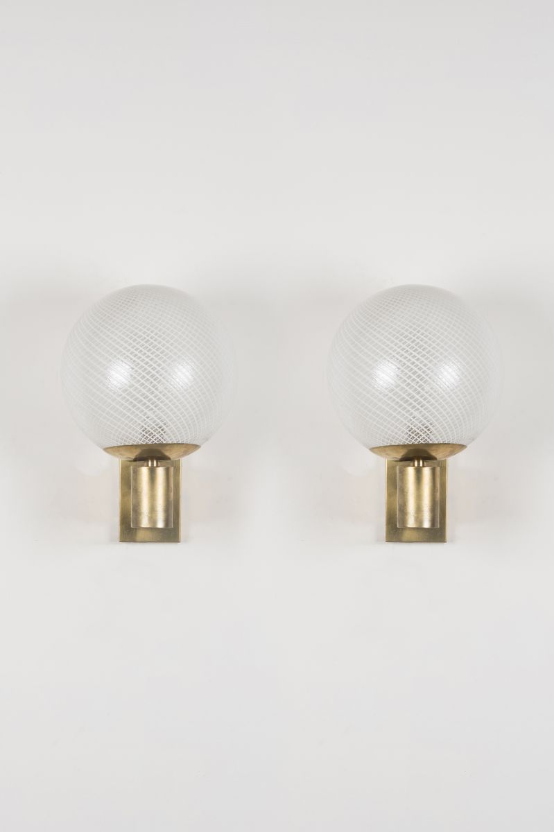 Pair of wall lamps Venini  pic-1