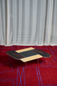 Low table Postforma Fabricius. Designed by Fabricius & Kastholm. Redesigned by Martino Gamper.
