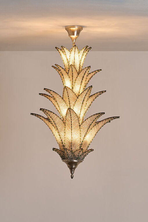 Vintage Ceiling lamp designed by SIlvano Brunelli, view 3 (light turn on)