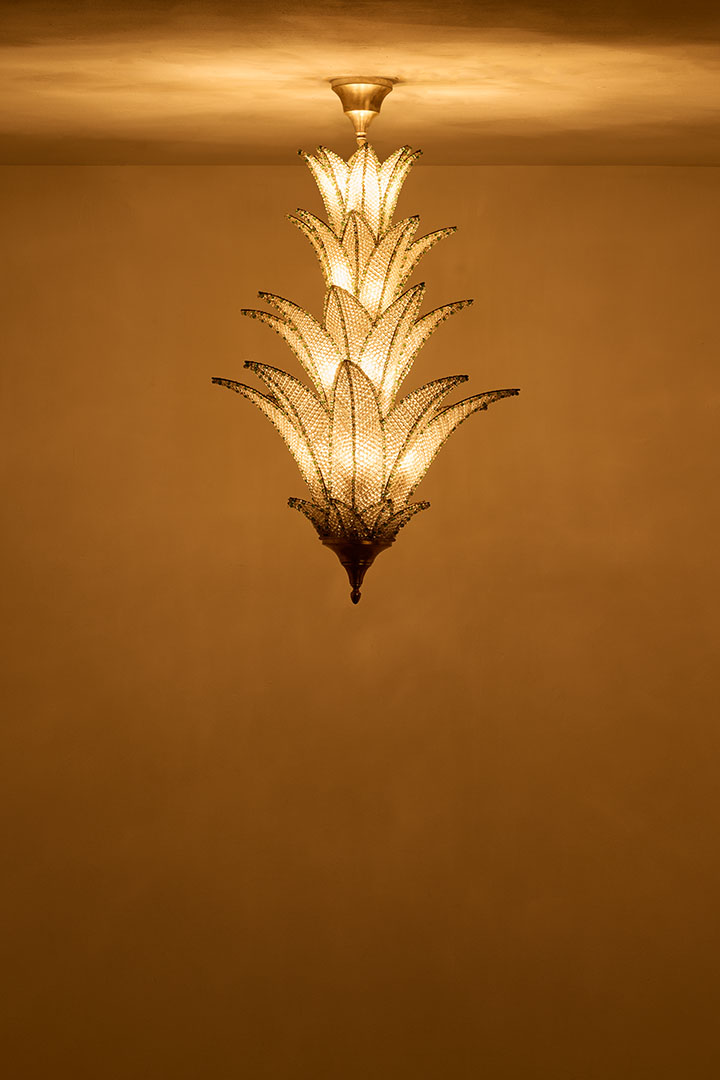 Vintage Ceiling lamp designed by SIlvano Brunelli, view 3 (light turn on - darker)